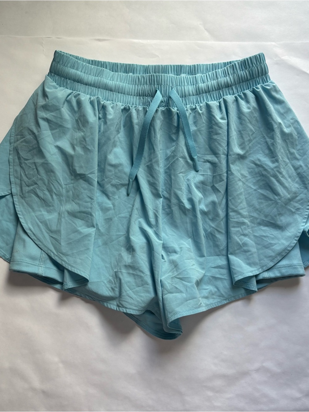 Bright Blue Women's Active Shorts with Drawstring Waist w/ spandex All In Motion